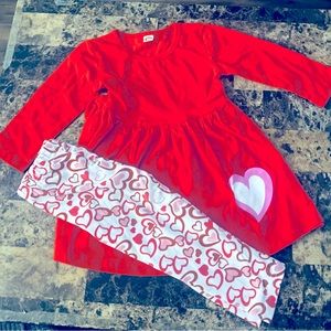 2T Pink and White Heart Outfit Valentines Outfit